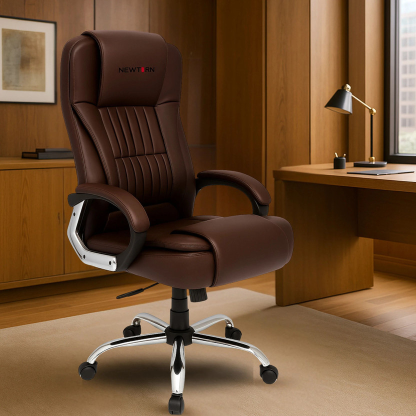 CLASSELA CLASSELA premium leatherette Boss revolving office Leatherette Office Executive Chair(Brown, Optional Installation Available) - Flipkart Deal