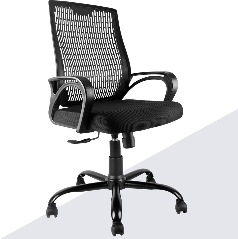 ASTRIDE Airsense Mid Back Office Chair for Work from Home/Study, Tilt Lock,Metal Base Mesh Office Executive Chair(Black, Optional Installation Available)
