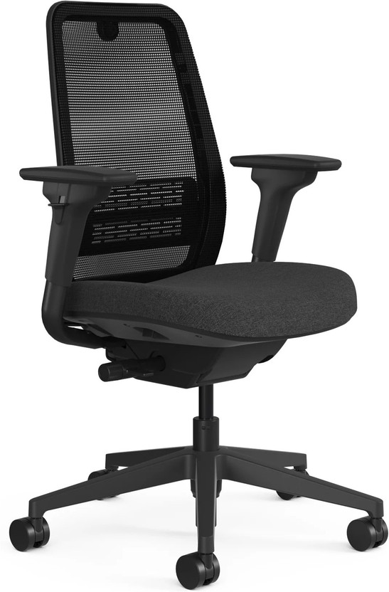 Steelcase Steelcase PERSONALITY PLUS Polyester Office Arm Chair(Charcoal black, Optional Installation Available) - Flipkart Deal