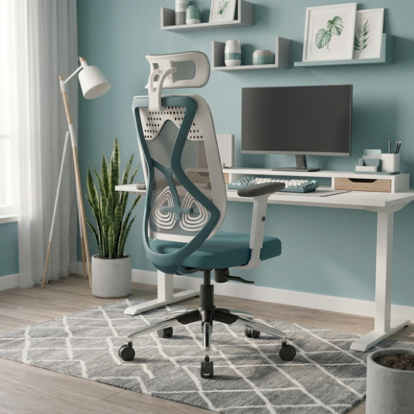 GREEN SOUL Zodiac Lite High Back Ergonomic Chair|Home, Office, WFH|1D Armrest|Premium Mesh Office Adjustable Arm Chair(White, DIY(Do-It-Yourself))