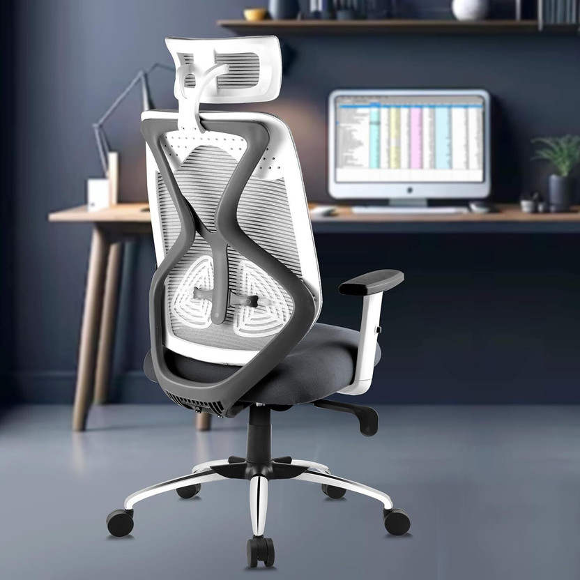 NGFC - SITTING ENVIRONMENT SOLUTIONS Ergonomic Office Chair for Home Fabric Office Executive Chair(GREY, DIY(Do-It-Yourself))