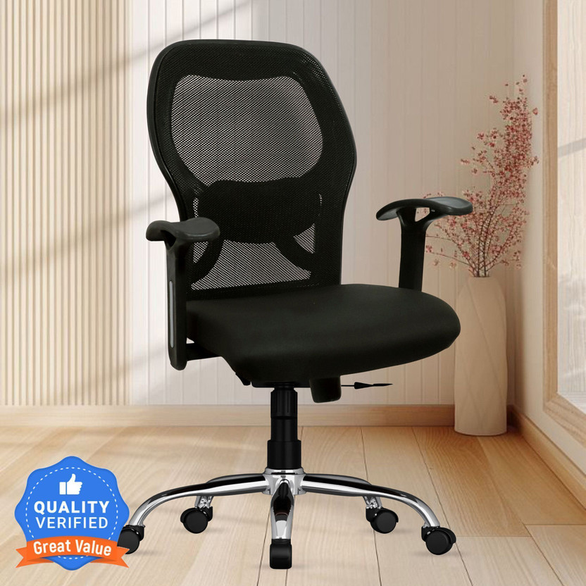 CRATVZ MYRA Ergonomic Chair with 3 Years Warranty, Home Desk Office Chair, Mesh Office Executive Chair(Black, Optional Installation Available)