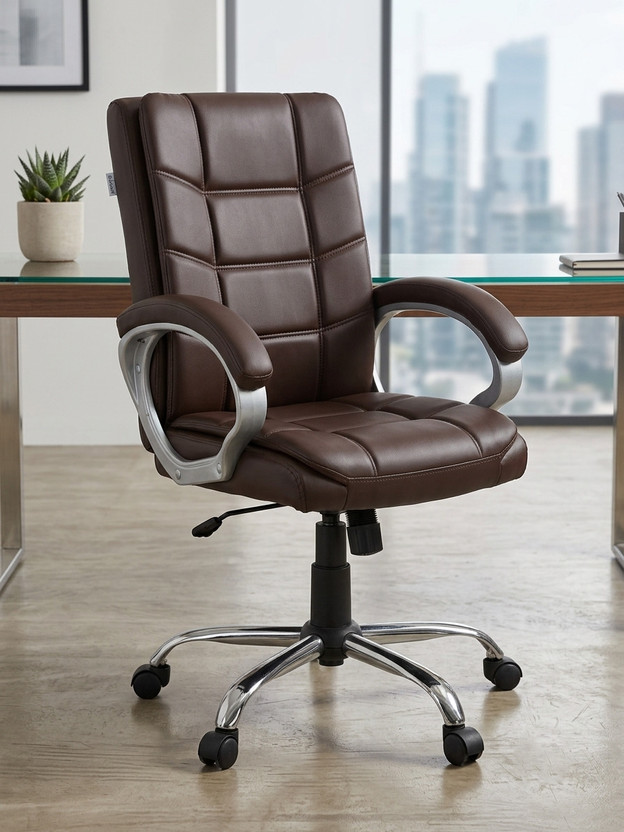 RW RW REST WELL Star Executive Revolving Office Chair|Computer Desk Chair with Cushioned Seat| Leatherette Office Executive Chair(Coffee, DIY(Do-It-Yourself)) - Flipkart Deal