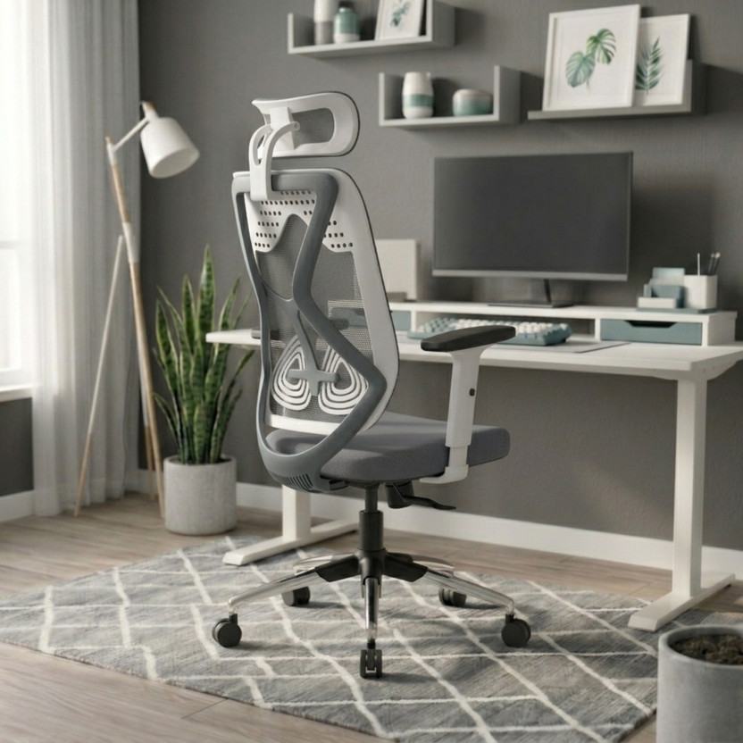 GREEN SOUL Zodiac Lite High Back Ergonomic Chair|Home, Office, WFH|1D Armrest|Premium Mesh Office Adjustable Arm Chair(Grey, DIY(Do-It-Yourself))
