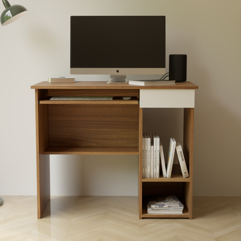 neuspace Victor Engineered Wood Study Table(Free Standing, Finish Color - Leon Teak, Knock Down)