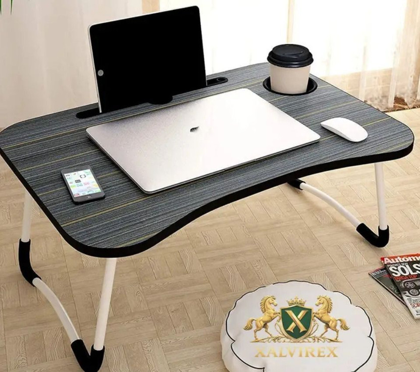 XALVIREX BLACK LINE1 Solid Wood Study Table(Free Standing, Finish Color - BLACK LINE, Pre-assembled)