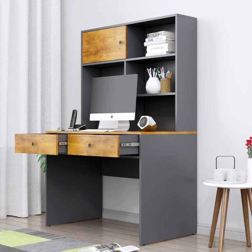 Nexovale “Study Desk Series” Engineered Wood Conference Table(Free Standing, Finish Color - Grey, DIY(Do-It-Yourself))