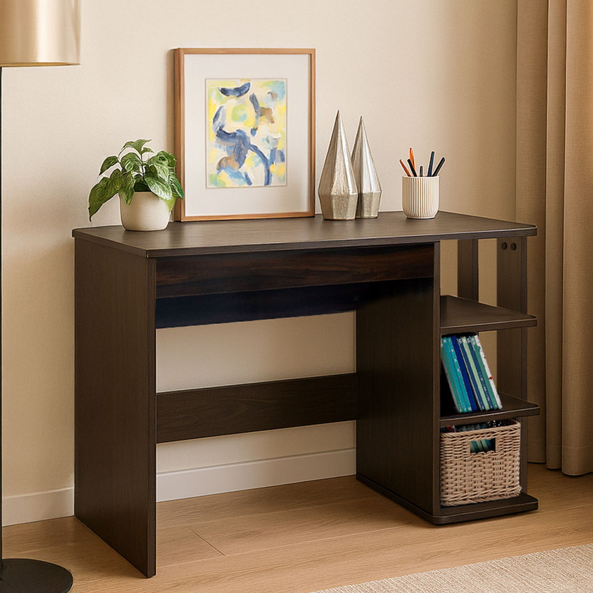 GREEN SOUL Mekong Multipurpose Writing/Computer/Office Table|Ideal Desk for Home & Office Engineered Wood Study Table(Free Standing, Finish Color - Brown, DIY(Do-It-Yourself))