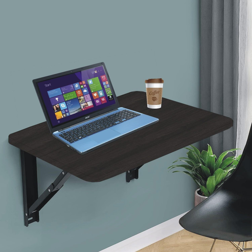 sbf furniture wall deks Engineered Wood Office Table(Wall Mounted, Finish Color - black, DIY(Do-It-Yourself))