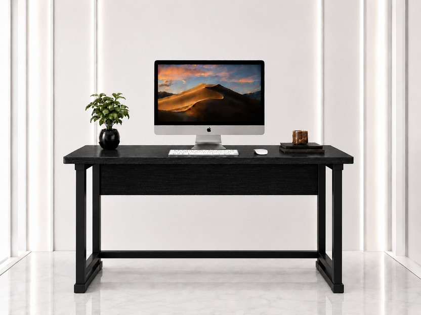 City of Akasha WorkPro Series Engineered Wood Multipurpose Table(Free Standing, Finish Color - Black Board with Black Metal, DIY(Do-It-Yourself))