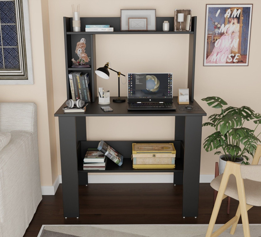 Spyder Craft Multipurpose Portable Study Desk, Office Desk, Kids Desk Table Engineered Wood Study Table(Free Standing, Finish Color - Black, DIY(Do-It-Yourself))