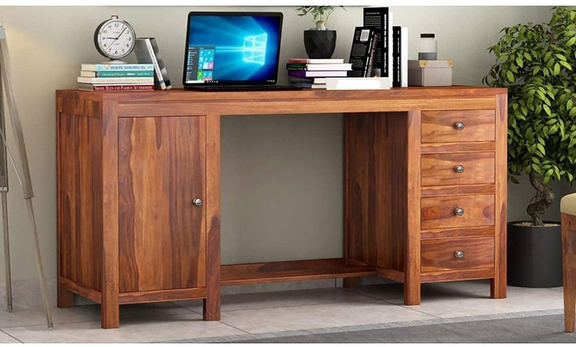 TRUE TRUE FURNITURE Sheesham Wood Writing/Study/Computer Table/Desk for Home/Office Solid Wood Study Table(Free Standing, Finish Color - Honey finish, Pre-assembled) - Flipkart Deal