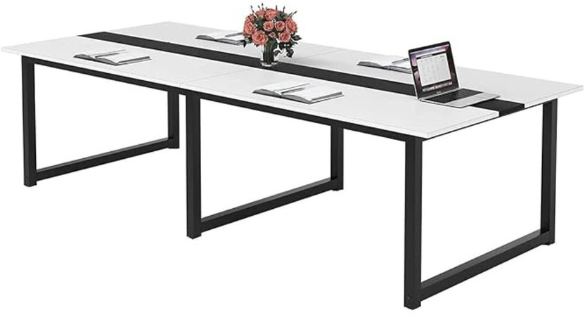 TEKAVO TEKAVO Meeting Table for 20 People | 20 x 4 I Engineered Wood Conference Table(Free Standing, Finish Color - White, DIY(Do-It-Yourself))
