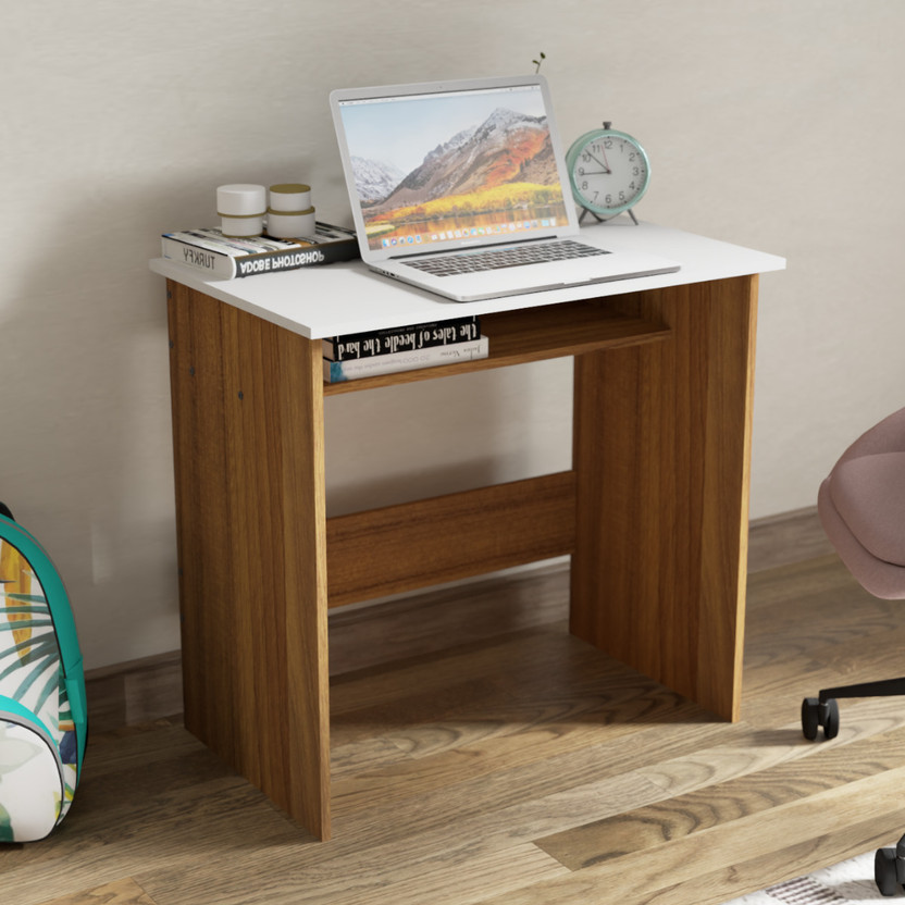 neuspace Alpha Engineered Wood Study and Computer Laptop Table for Home or Office Engineered Wood Study Table(Free Standing, Finish Color - Leon Teak, DIY(Do-It-Yourself))