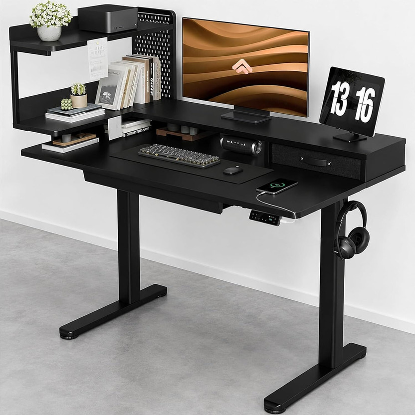 Artikel Artikel Stackon Height Adjustable Standing Desk Sit-Stand Desk for Home Office Workspace Engineered Wood Multipurpose Table(Free Standing, Finish Color - Black, DIY(Do-It-Yourself)) - Flipkart Deal