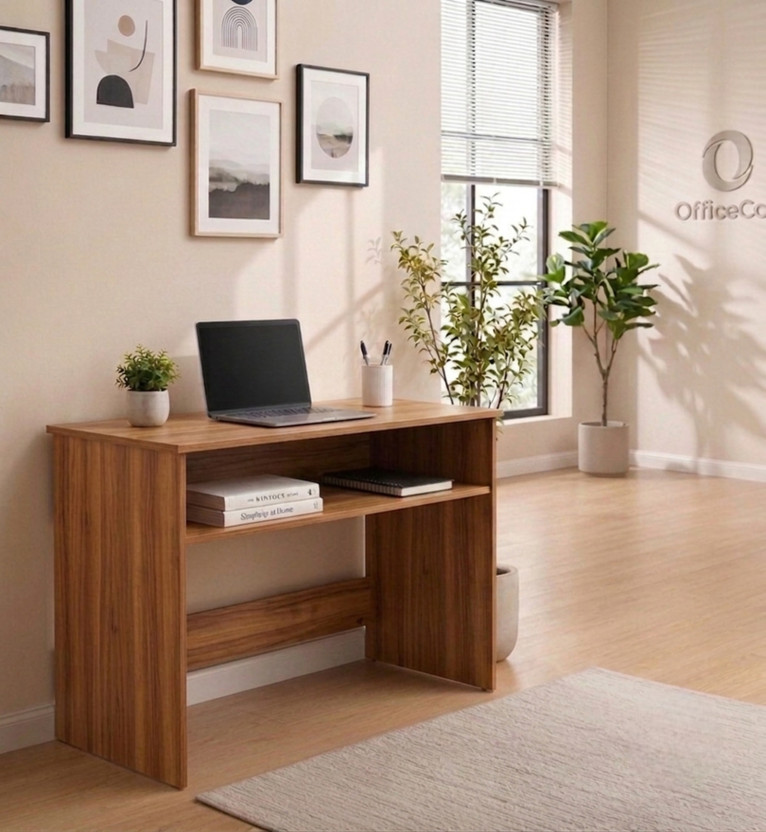 Flipkart Perfect Homes Modern Study Table | Workstation Desk | Office Computer Table with Storage Engineered Wood Study Table(Free Standing, Finish Color - Noce Lyon, DIY(Do-It-Yourself))