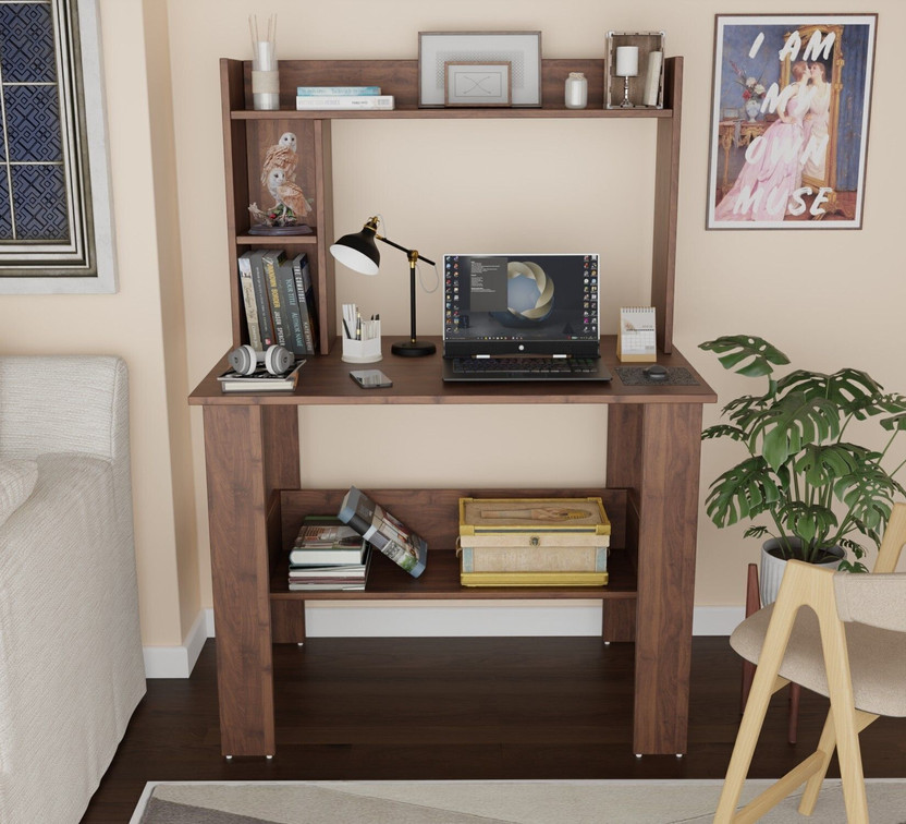 SPYDER HOME DECORE Multipurpose Portable Study Desk, Office Desk, Kids Desk Table Engineered Wood Study Table(Free Standing, Finish Color - Brown, DIY(Do-It-Yourself))