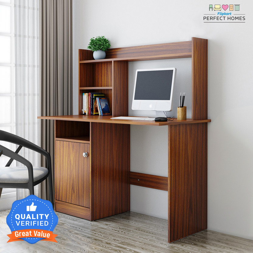 Flipkart Flipkart Perfect Homes Kronos Engineered Wood Study Table(Free Standing, Finish Color - Walnut SIB, Knock Down) - Flipkart Deal