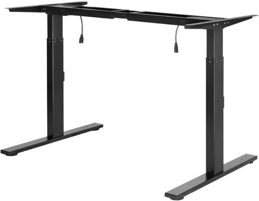 FittRock Dual Motor Height Adjustable Desk|4 Memory, C-USB Type Plug, 120kg Metal Office Table(Free Standing, Finish Color - Black Frame, DIY(Do-It-Yourself))