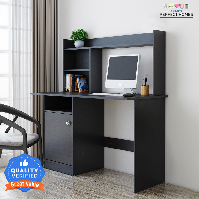 Flipkart Perfect Homes Kronos Engineered Wood Study Table(Free Standing, Finish Color - Wenge SIB, Knock Down)