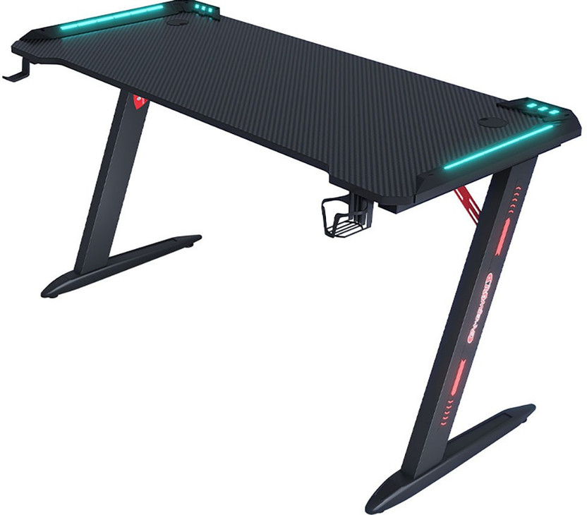 SYGA Computer Light Desk Gaming Table Office (Black Legs) Engineered Wood Office Table(Wall Mounted, Finish Color - Black Legs, Optional Installation Available)