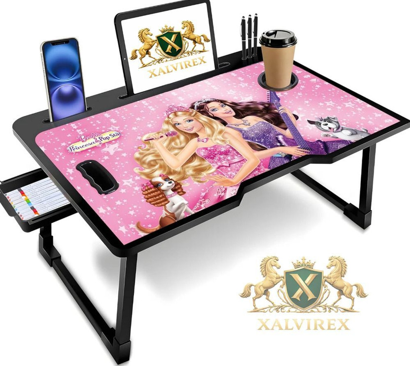 XALVIREX BARBIE COTTED1 Plastic Study Table(Free Standing, Finish Color - BARBI COT, Pre-assembled)