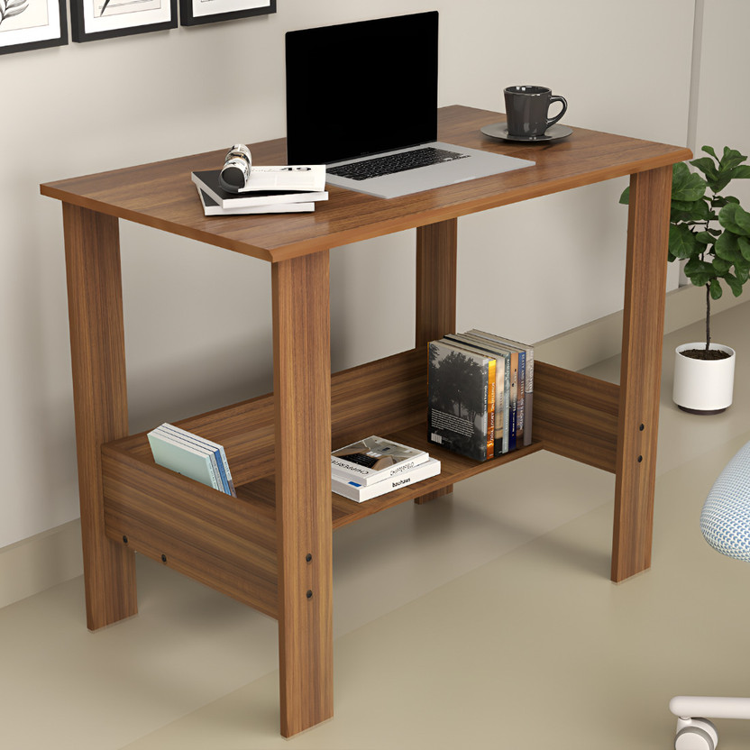 neuspace Ace Engineered Wood Study Table(Free Standing, Finish Color - Leon Teak Brown, Knock Down)
