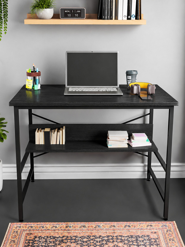 HOMIBOSS HOMIBOSS Steel Metal frame office workstation table , Student, gaming, Engineered Wood Study Table(Free Standing, Finish Color - BLACK, DIY(Do-It-Yourself)) - Flipkart Deal