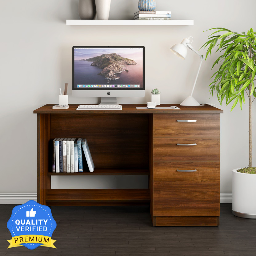 Nilkamal Scholar Engineered Wood Study Table(Free Standing, Finish Color - Walnut, Knock Down)