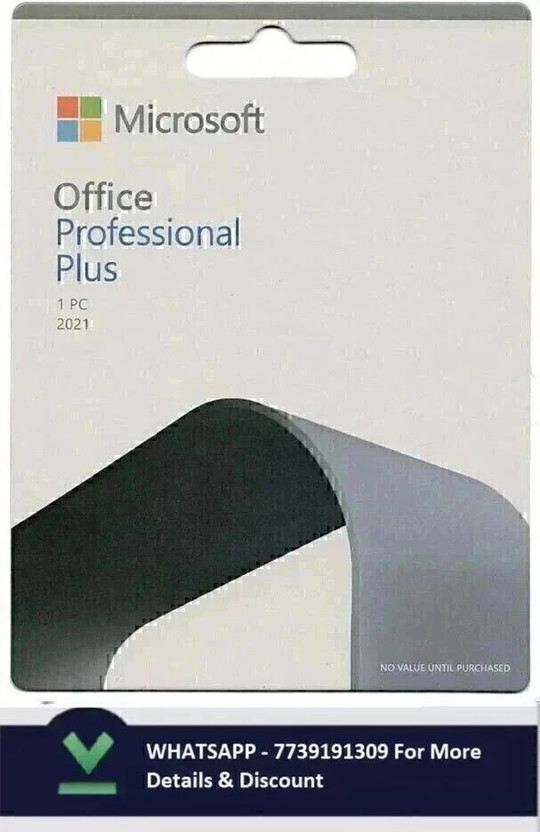 MICROSOFT Office Pro Plus 2021 (1 PC, Lifetime Validity) Activation Key Card