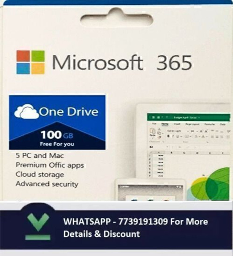 MICROSOFT Office 365 5 User & 100 GB Storage,PC |MAC|IOS|IPAD|ANDROID