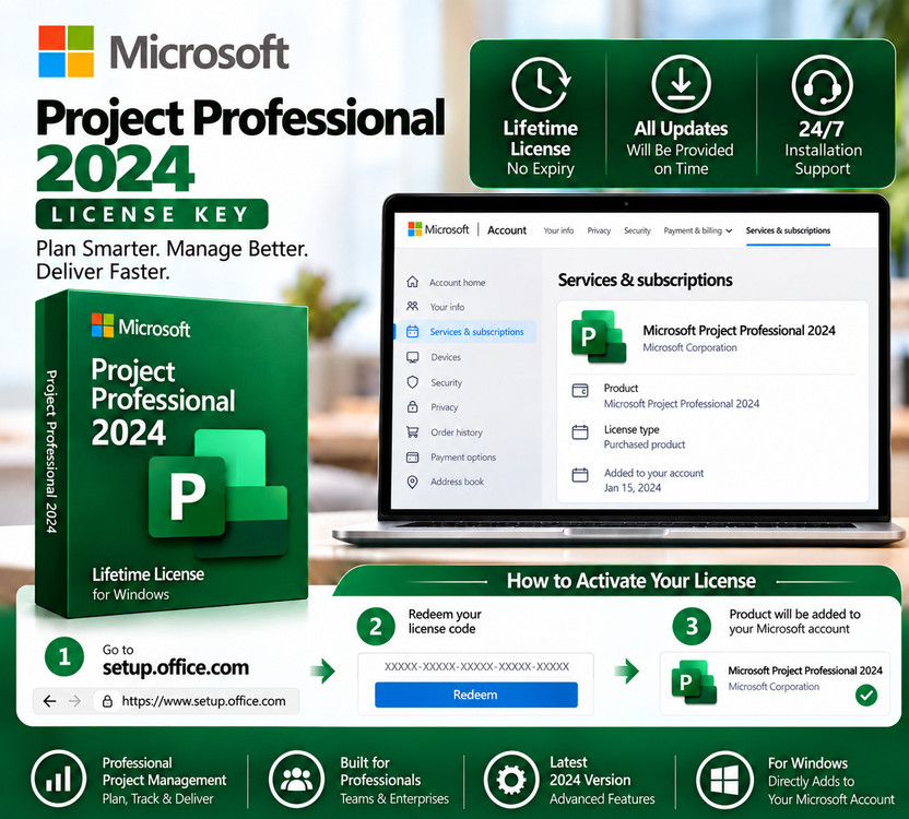 MICROSOFT Project Professional 2024 | Email Dilivery within 30 Minutes