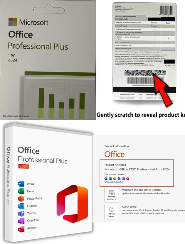 MICROSOFT MICROSOFT Office Professional Plus LTSC 2024 for Lifetime (1 User/PC) Activation Key Card - Flipkart Deal