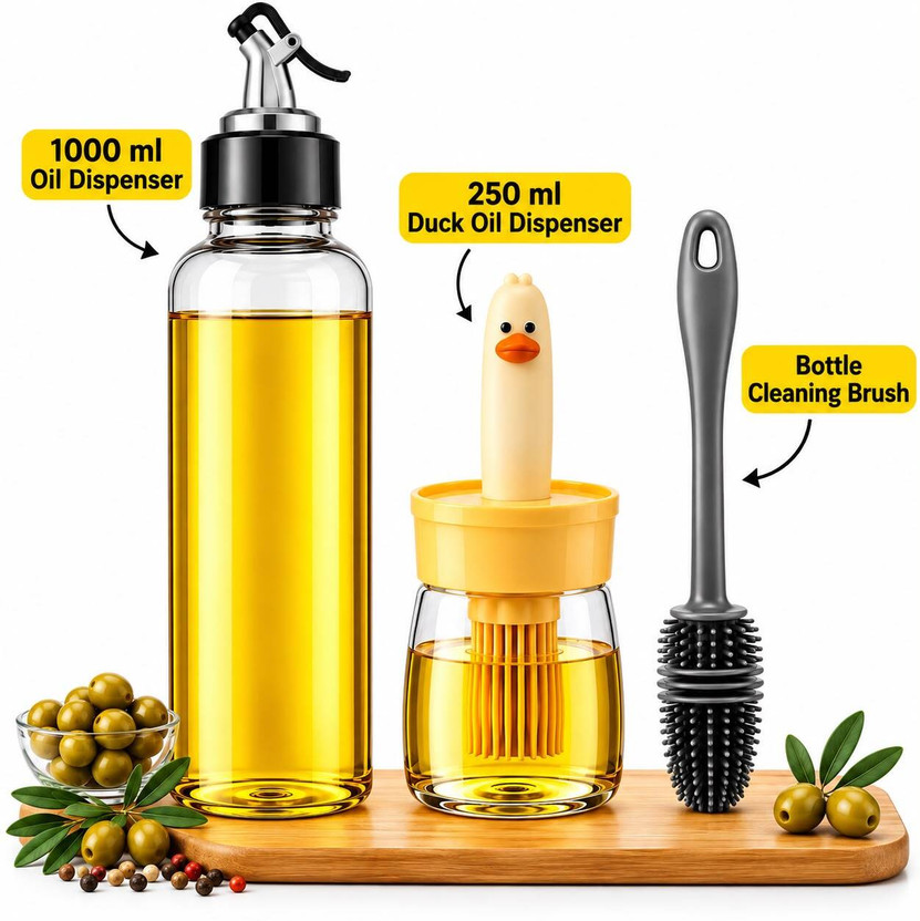 Vioraa Vioraa Kitchen Products 250 ml, 1000 ml Cooking Oil Dispenser(Pack of 3) - Flipkart Deal