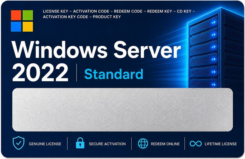 Gamework Windows Server 2022 Standard Redeem Code Key – Genuine License Standard Activation Key Physical Delivery Only x32 x64 Operating System License