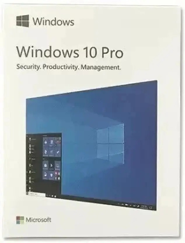 MICROSOFT Windows 10 Professional Retails License 32/64Bit 1PC Lifetime Validity for Windows