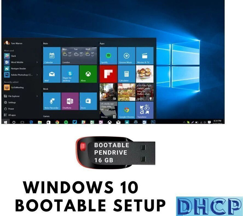 dhcp WINDOWS 10 Pro BOOTABLE SETUP