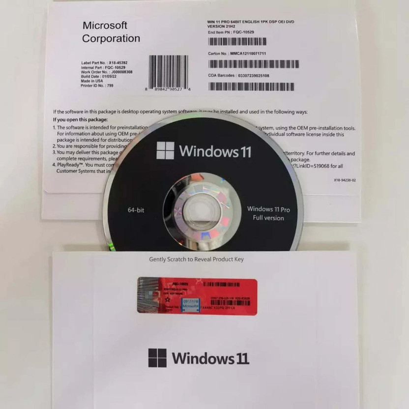 SoftwareXDA Windows 11 Pro Retail License Key with CD Lifetime Validity 64-bit