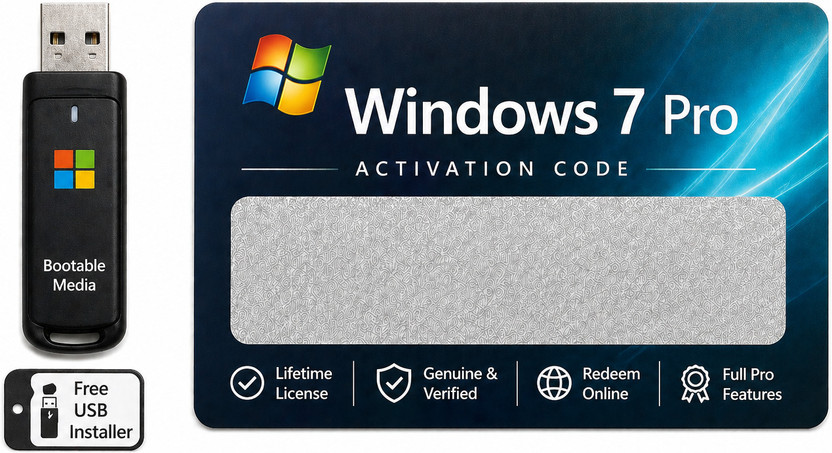 Gamework Windows 7 Pro Activation Code With USB Media Installer Windows 7 Pro Key With Installation USB – Bootable Pendrive for Windows 7 Pro x32 x64 Operating System