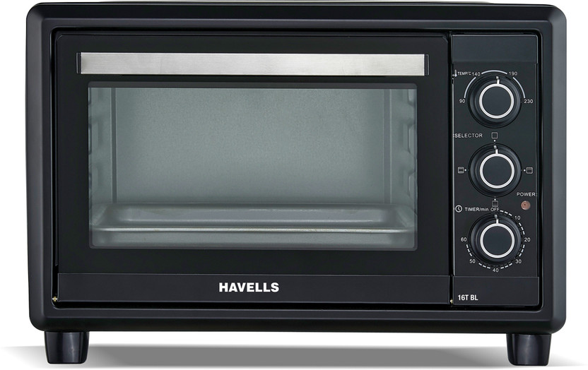 HAVELLS 16-Litre Oven Toaster Grill OTG GHCOTCOK123, Black