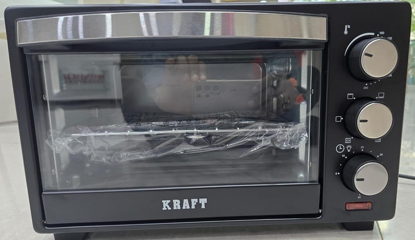 Kraft Italy 16-Litre(Premium 16 Litre 1280 Watt Electric Oven Toaster Grill with Rotisserie Function., Black)