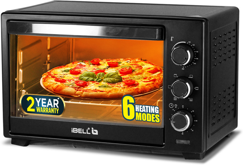 iBELL 25-Litre(EO25LG Premium 25 Litre 1600 Watt Electric Oven Toaster Grill with Rotisserie Function., Black)