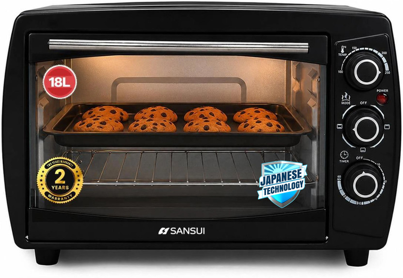 Sansui Sansui 18-Litre 1200 Watt, Interior Light, 4 Cooking Modes Oven Toaster Grill OTG SNOT18NNTAB, Black - Flipkart Deal