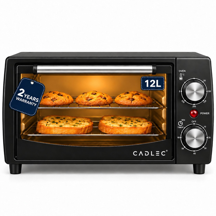 Cadlec 12-Litre Oven Toaster Grill OTG Cruise, Black