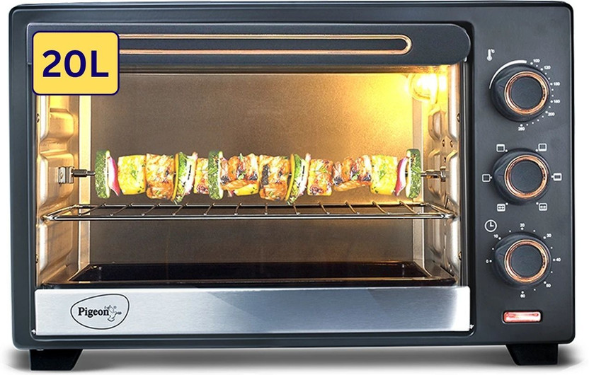Pigeon 20-Litre Oven Toaster Grill OTG 16321/16132/19004057., Black