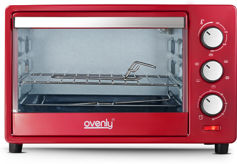 OVENLY 25-Litre Oven Toaster Grill OTG OVCH03, RED