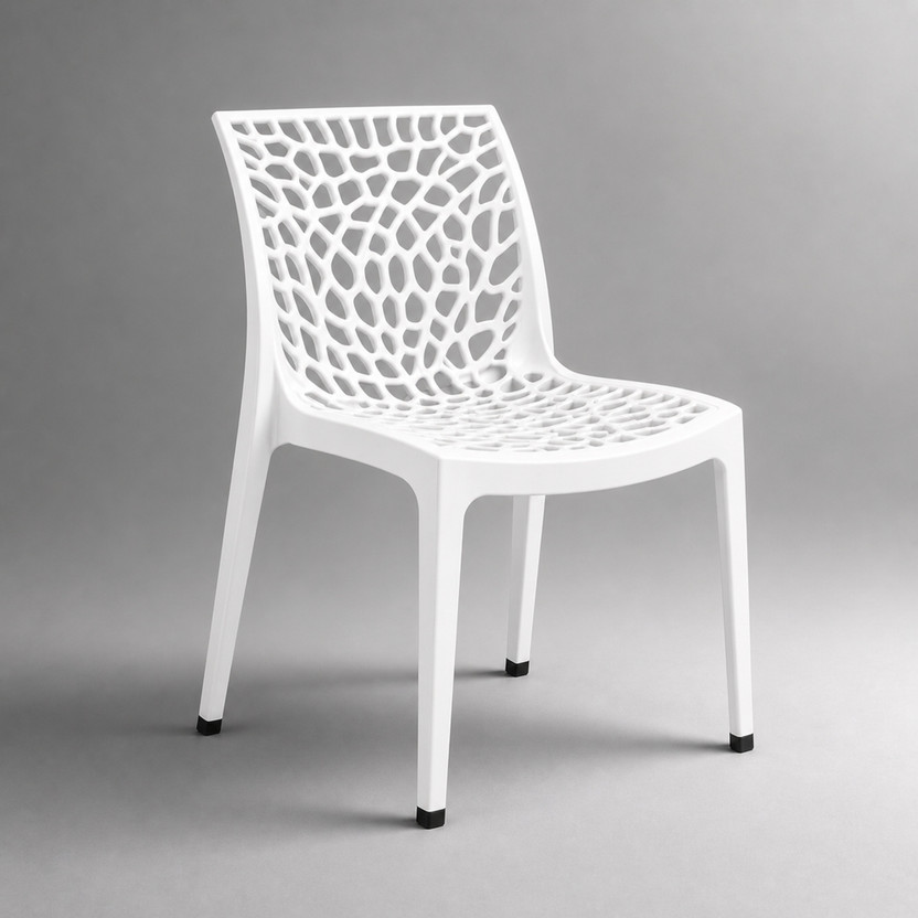 SRI GAYATHRI POLYMERS Plastic Outdoor Chair(White, Pre-assembled)
