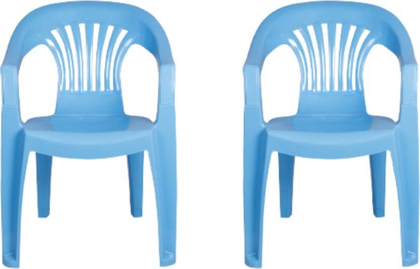 Kisan Crest Goodwill Plastic Chair/Glossy Finish Stackable Arm Chair