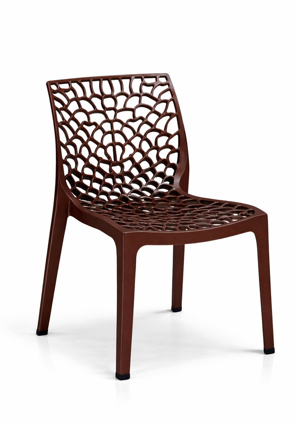 SRI GAYATHRI POLYMERS Plastic Outdoor Chair(Brown, Pre-assembled)