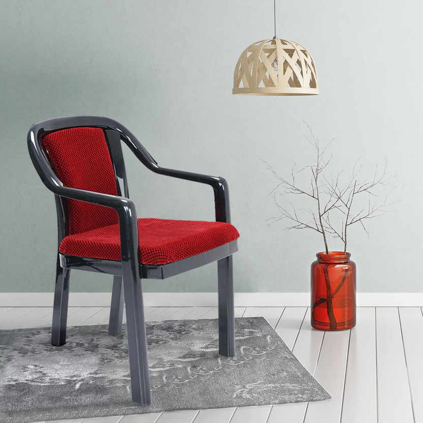 Nilkamal Nilkamal Signature Plastic Cafeteria Chair(red black, Set of 2, DIY(Do-It-Yourself))